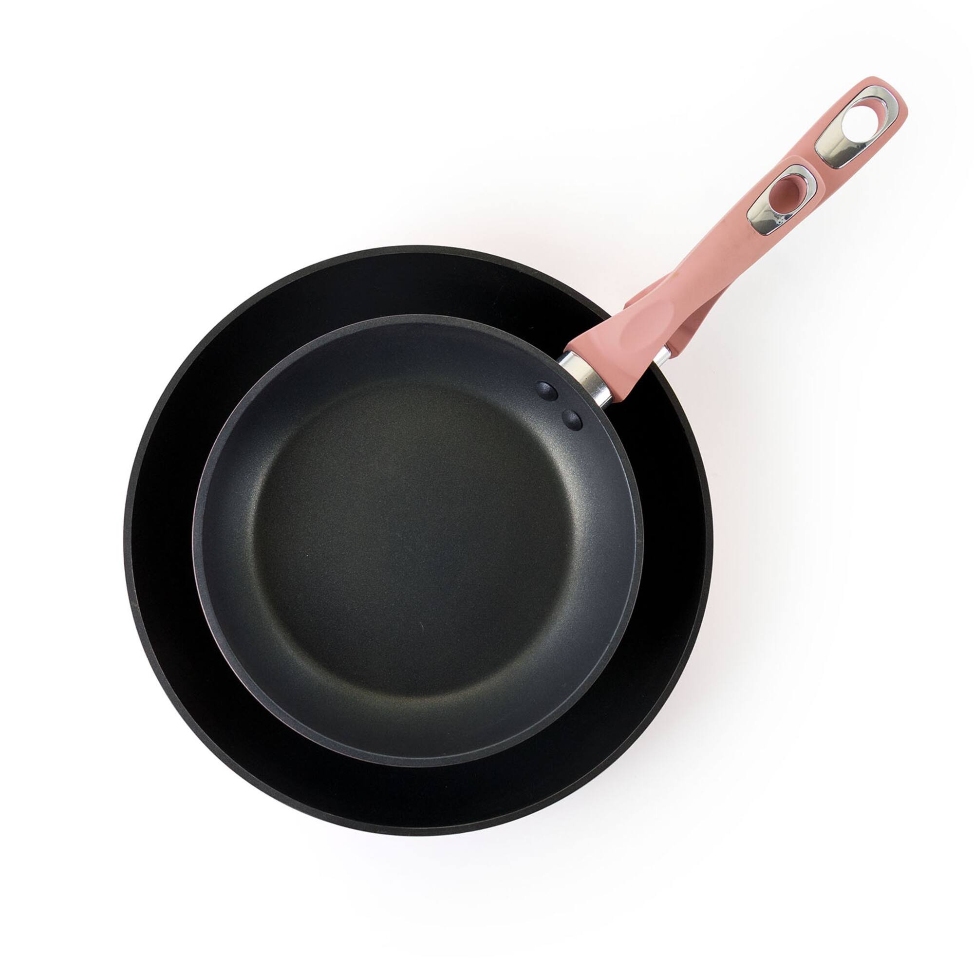 Oster Lynhurst 2-Piece Pink Aluminum Nonstick Frying Pan Set